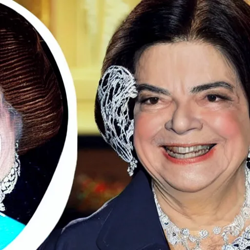 Image similar to Reina Isabel II conoce a Juan Gabriel