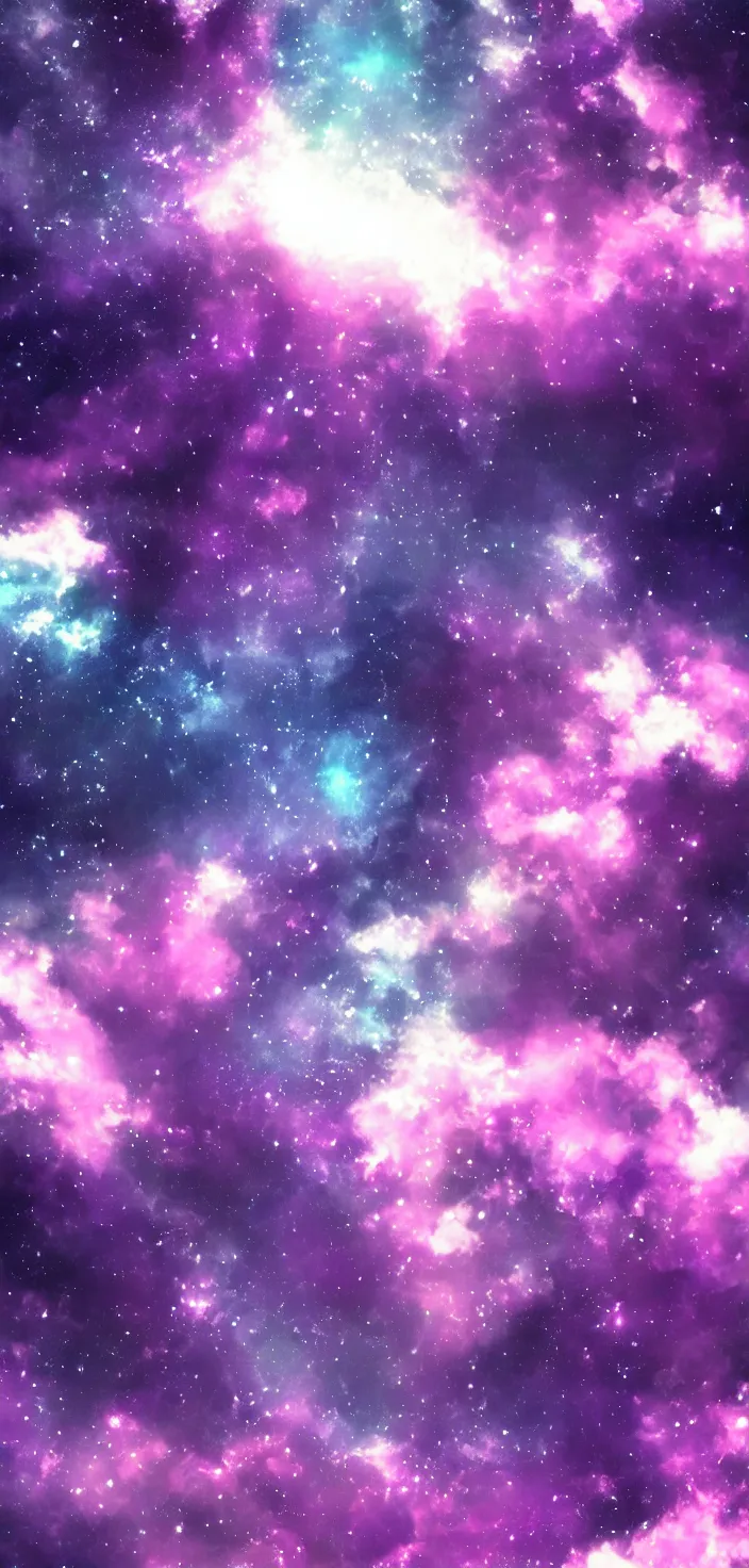 Image similar to purple-tinted space iPhone wallpaper anime style
