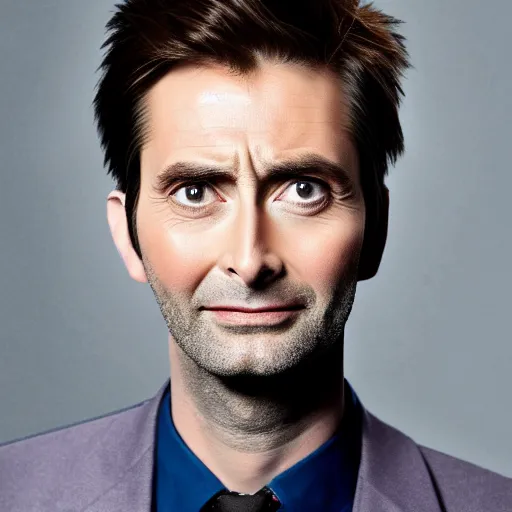 Image similar to david tennant mixed with georgia moffett