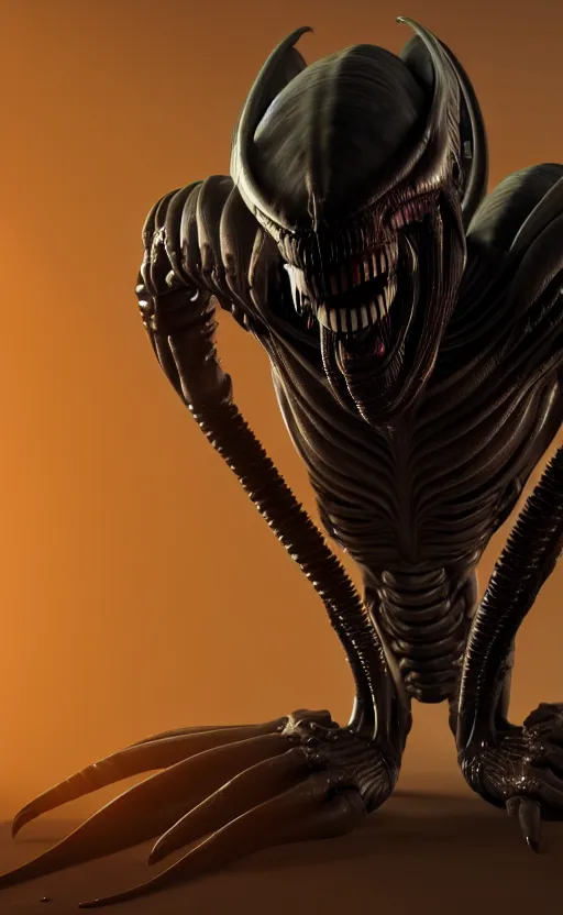 Image similar to xenomorph covid, cinematic render