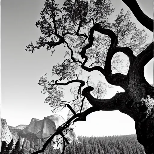 Prompt: yosemite national park award winning photography by ansel adams