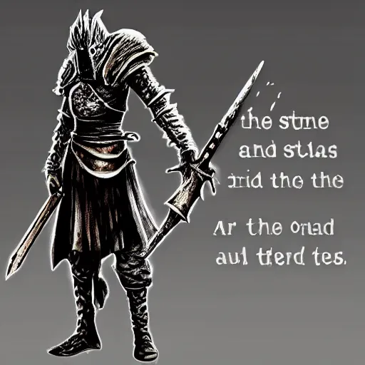 Image similar to Dark Souls character art in the style of Dr. Seuss