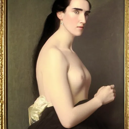 Prompt: jennifer connelly painted by ingres, david, photography