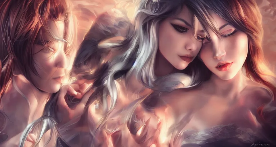 Image similar to the two complementary forces that make up all aspects and phenomena of life, by ARTGERM