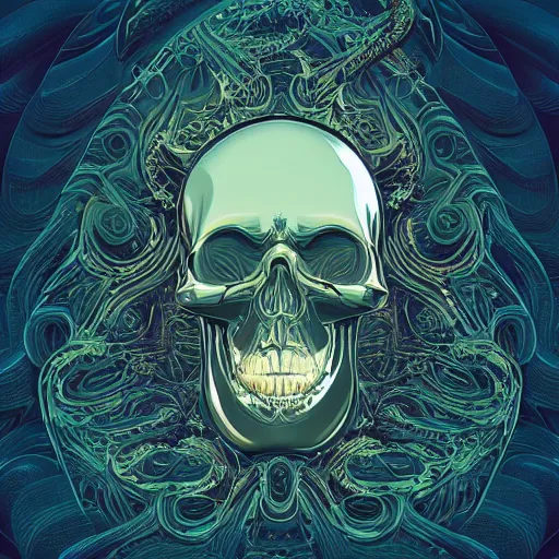 Prompt: portrait_of_a_melting_skull. vector logo abstract._intricate_artwork._by_Tooth_Wu_wlop_beeple_dan_mumford._octane_render_trending_on_artstat