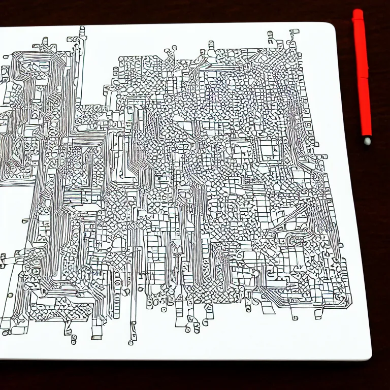 notebook doodle extremely intricate hyper detailed linework pen  