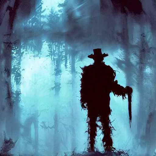 Prompt: a nightmare with freddy krueger, ominous, scary, craig mullins, 8 0 s horror movie, artistic