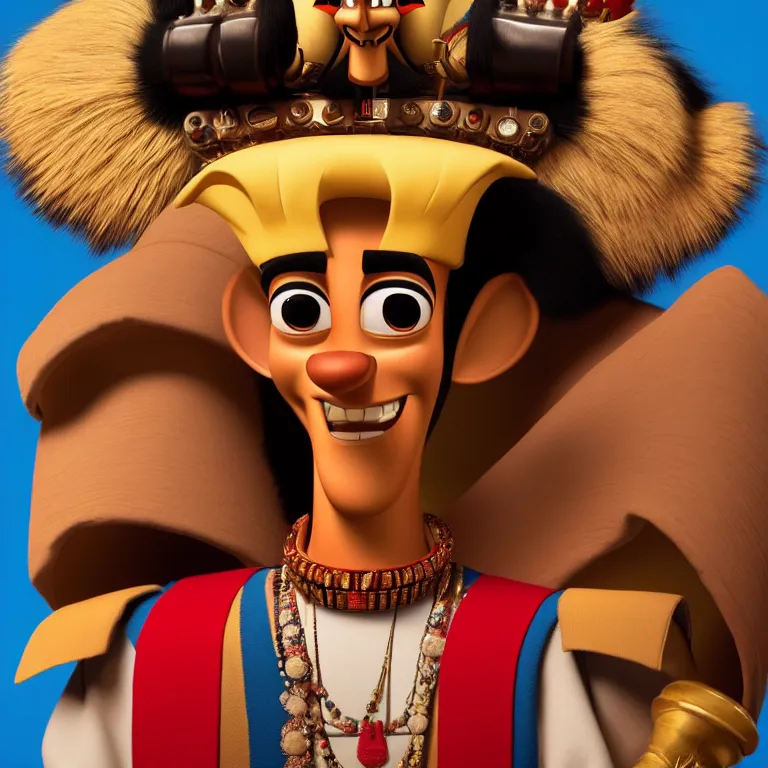 Prompt: A detailed photo of Emperor Kuzco!!!!!!!!!!!!!!!!!!. Portrait! by Martin Schoeller. Close-up. Low Light. Octane Render. Unreal engine 5. 8K. UHD. Post production.