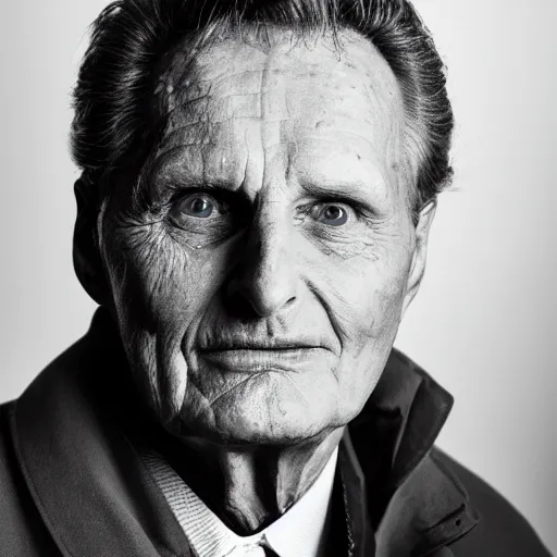 Image similar to robert stack wearing a trench coat unsolved mysteries spilled a drink in his lap, ( sony a 7 r iv, symmetric balance, polarizing filter, photolab, lightroom, 4 k, dolby vision, photography awardm, voque, perfect face )