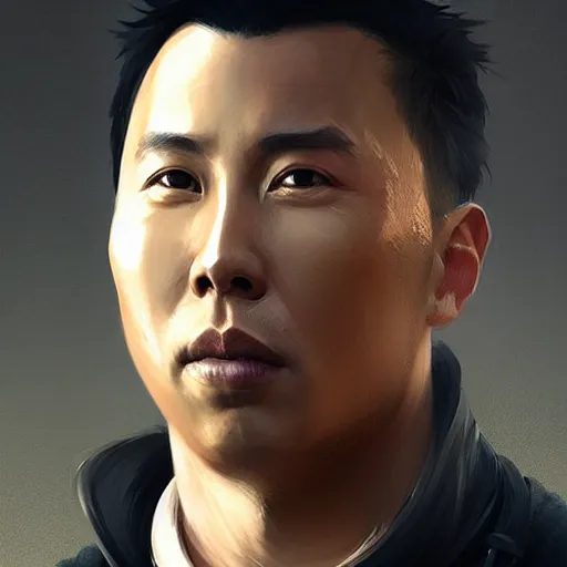 Prompt: “ portrait of donnie yen by greg rutkowski, young, attractive, highly detailed portrait, scifi, digital painting, artstation, concept art, smooth, sharp foccus ilustration, artstation hq ”