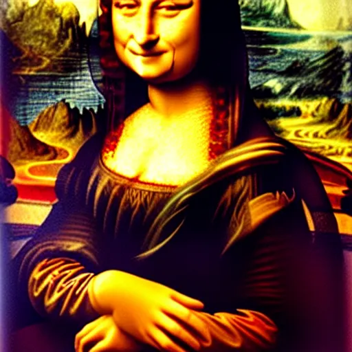 Prompt: the Mona Lisa with eyebrows