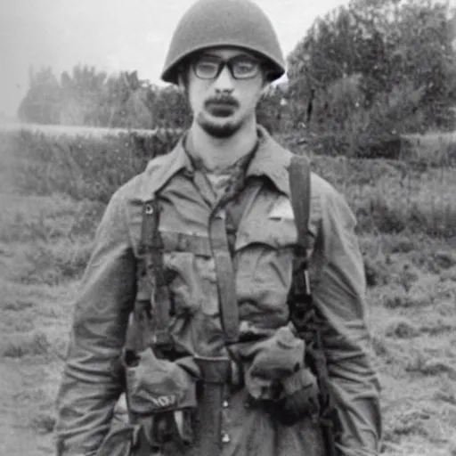 Prompt: sam hyde on dday as a german soldier
