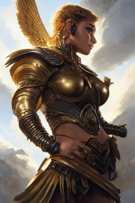 Image similar to amazon valkyrie athena, d & d, fantasy, portrait, highly detailed, headshot, digital painting, trending on artstation, concept art, sharp focus, illustration, art by artgerm and greg rutkowski and magali villeneuve