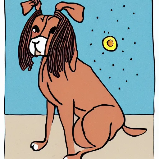 Image similar to Illustration of a dog girl
