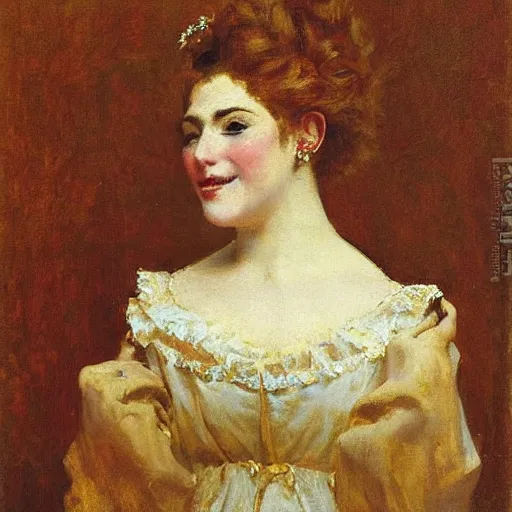 Image similar to portrait of a young woman wearing a carneval mask by alfred stevens