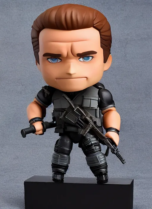 Prompt: arnold schwarzenegger, a nendoroid of arnold schwarzenegger figurine, the terminator, realistic face, detailed product photo