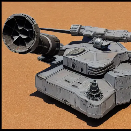 Image similar to Laser Turret, Desert Planet, War, Star Wars, Warhammer 40k