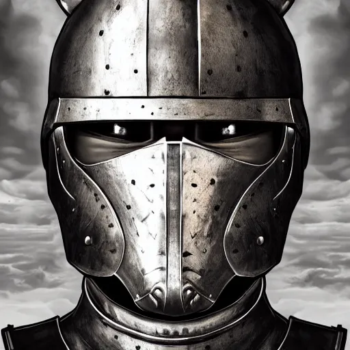 Image similar to head portrait, full faced, 45 years old men, strict, militaristic, medieval light armor, high detail, digital art, medieval fantasy