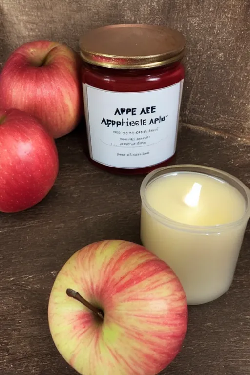 Prompt: apple candle