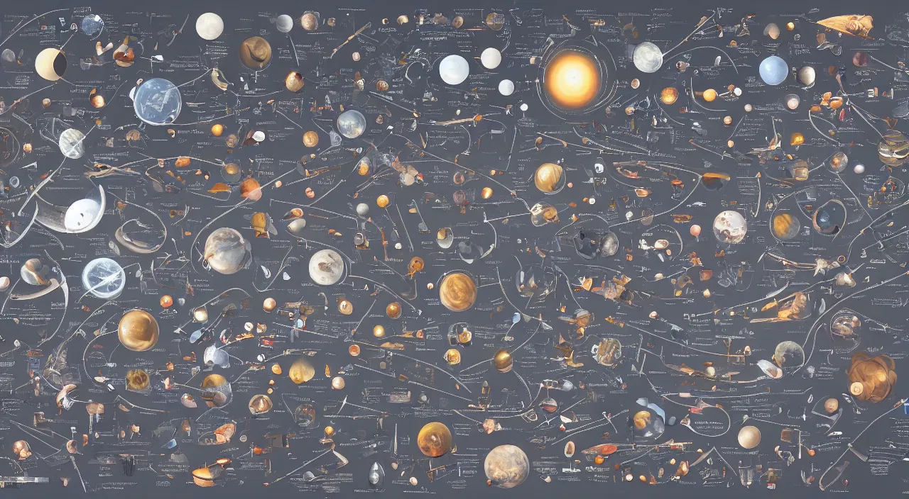 Image similar to Knolling of the observable universe