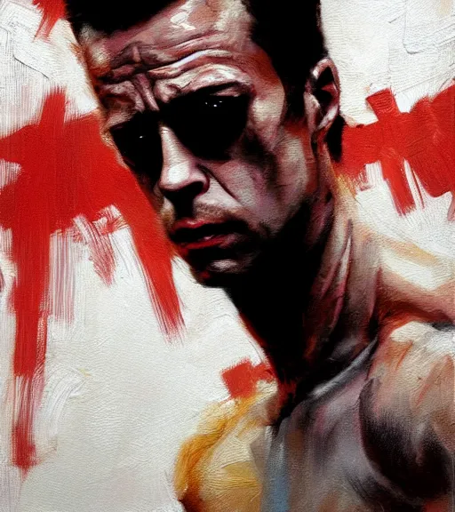 Image similar to high quality high detail painting by alberto mielgo and jaime jones, fight club, cinematic, hd