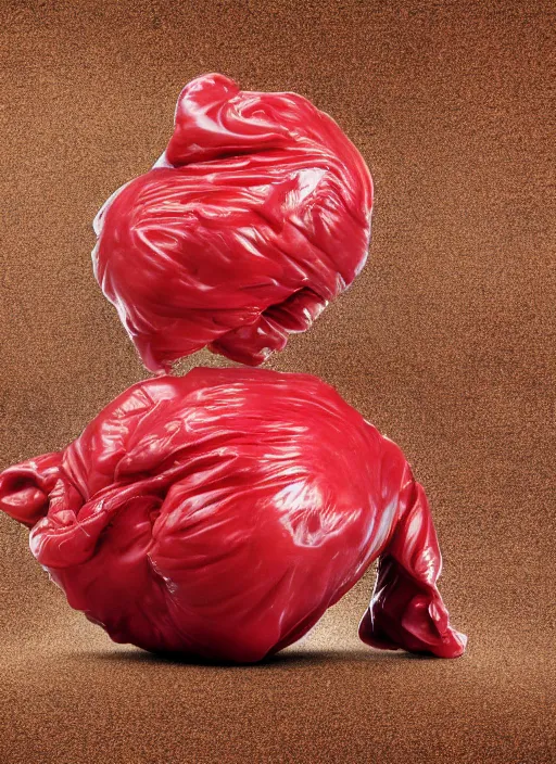 Prompt: a hyper realistic ultra realistic photograph of a man transmogrifying into crumpled tomato, top secret, highly detailed, 8k photo