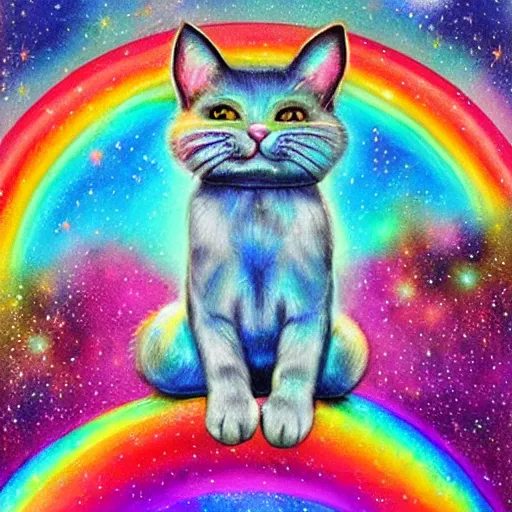 Image similar to rainbow cosmic cat