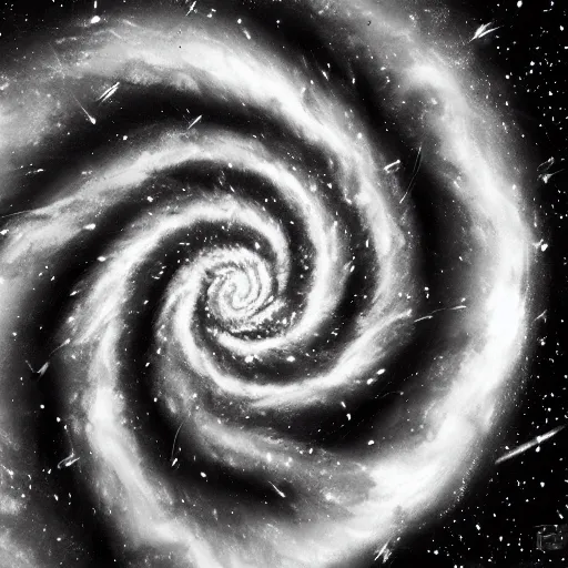 Image similar to black and white illustration spiral galaxy