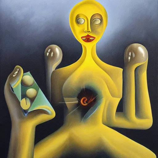 Image similar to humanities limits, surrealist painting