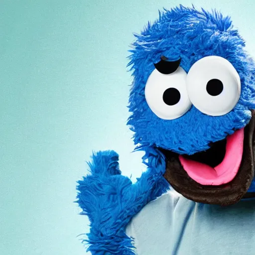 Prompt: Kevin O'leary answering cookie monster question