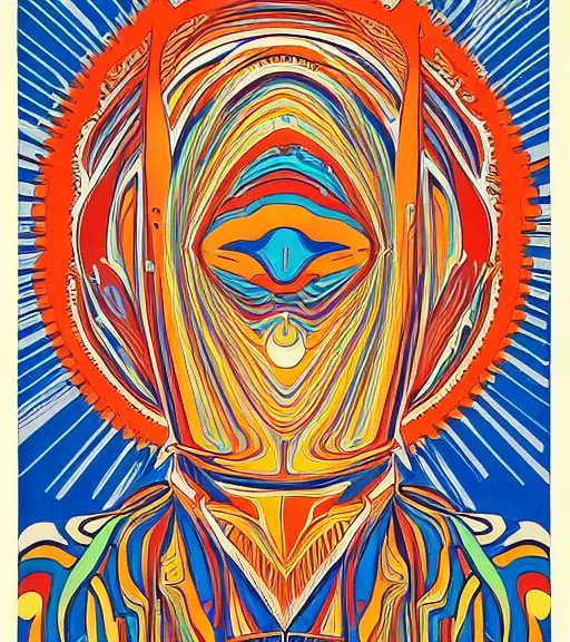 Prompt: art of a psychedelic 1970s poster, symmetrical, highly detailed, concept art,