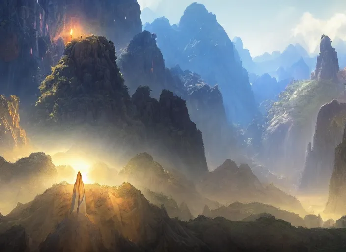 Prompt: hallelujah mountains::3 avatar, floating mountains, Fantasy LUT, high contrast, epic composition, sci-fi, dreamlike, surreal, angelic, cinematic, 8k, unreal engine, hyper realistic, fantasy concept art, Stanley Artgerm Lau, greg rutkowski, thomas kindkade, alphonse mucha, loish, norman Rockwell,