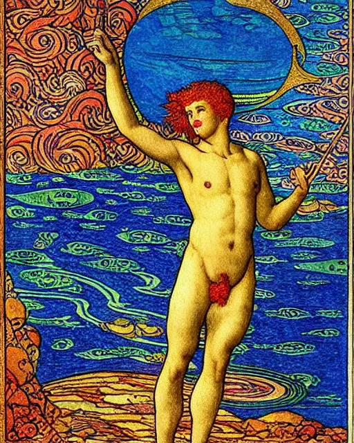 Image similar to neptune by ivan bilibin