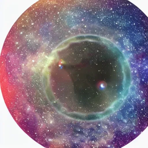 Image similar to a bubble with the entire universe inside of it