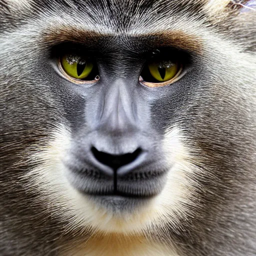 Image similar to a cat - mandrillbaboon - hybrid, animal photography