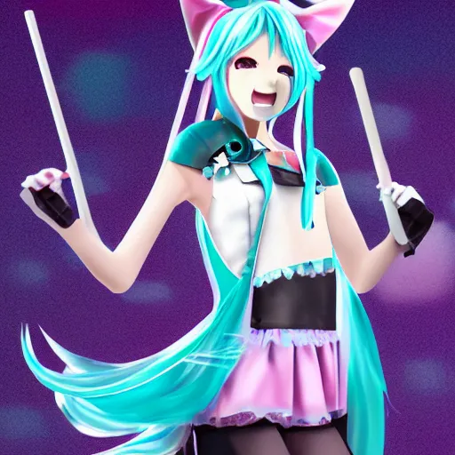 Image similar to Hatsune Miku by Babs Tarr