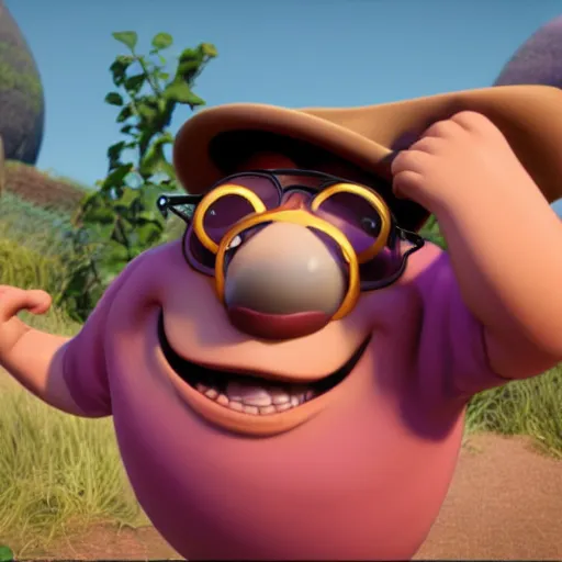 Prompt: alain chabat as a pixar disney character from up ( 2 0 0 9 ), unreal engine, octane render, 3 d render, photorealistic