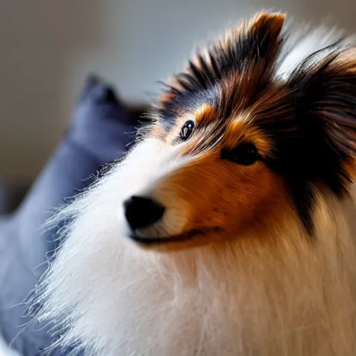 Image similar to a shetland sheepdog as a toy