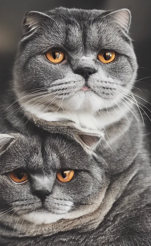 Prompt: portrait photo of scottish fold cat wearing a military basco, pure grey fur, highly detailed, high resolution, realistic photo, stunning, bokeh soft, 1 0 0 mm, trending on instagram, by professional photographer, soldier clothing, shot with a canon, low saturation