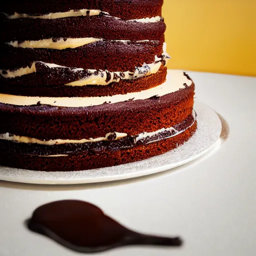 Image similar to professional photography of a cake made of vegemite