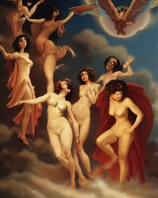 Image similar to Witches Going To Their Sabbath by Luis Ricardo Falero