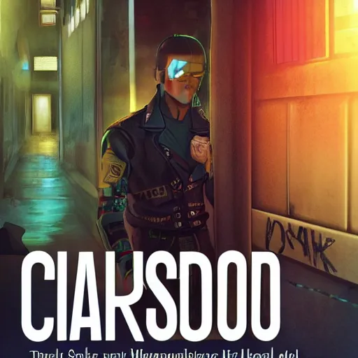 Image similar to book cover of a novel featuring sgt chase meeting the love of his life in jail, cyberpunk setting, 4 k resolution