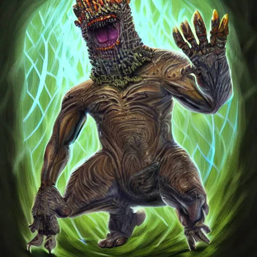 Image similar to unusual lavkraft monster, highly detailed, digital painting