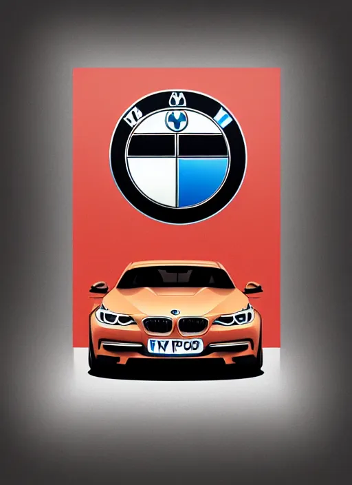 Image similar to abstract advertising illustration for bmw