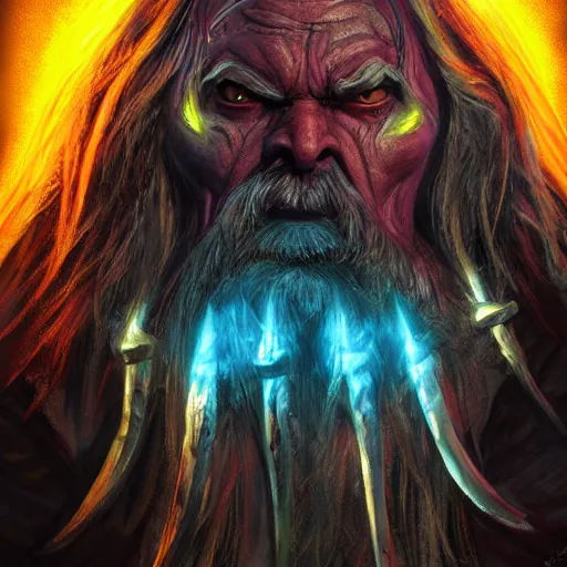 Image similar to bright, colorful, realistic, detailed from Elder Scrolls: Shivering isles concept art of The Mad God Sheogorath with a madsmile backlighting, kodachrome, high contrast, highly detailed, sharp focus, digital painting, concept art, illustration, trending on artstation, comic book by Alex Ross and Adam Adamowicz cover art