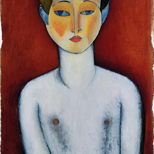 Image similar to white cat by modigliani