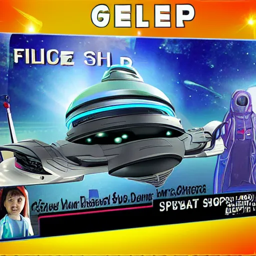 Prompt: alien ship shop, futuristic