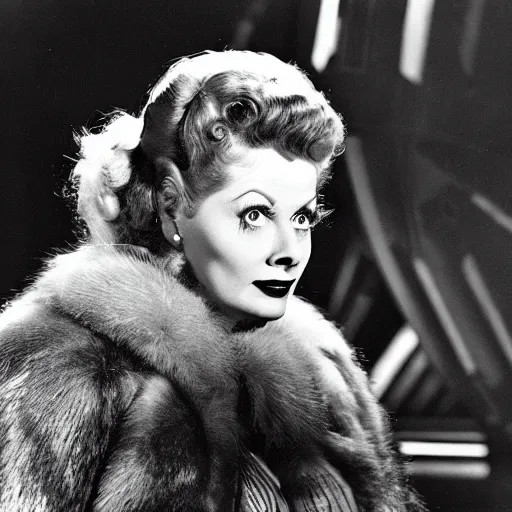 Image similar to a photograph of lucille ball in the movie star wars the empire strikes back