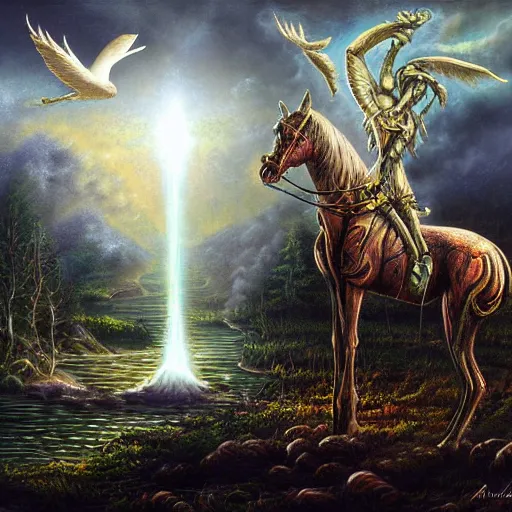 Image similar to the beginnings of creation, high resolution, highly detailed, dark fantasy, by anne stokes, digital art