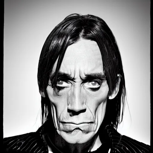 Image similar to Robot Iggy Pop 80% robot 20%man